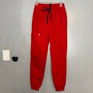 Fabletics High-Rise On-Call Scrub Joggers Goji Red Pants XS Regular Extra Small⁠
